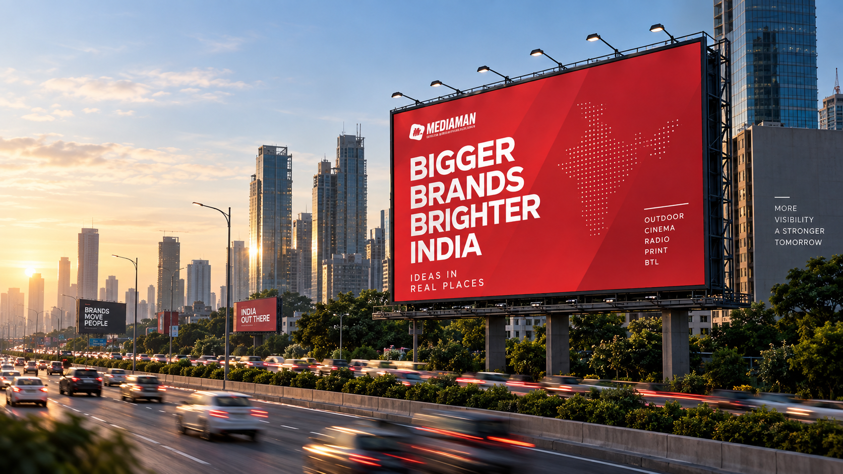 Outdoor advertising billboard in India